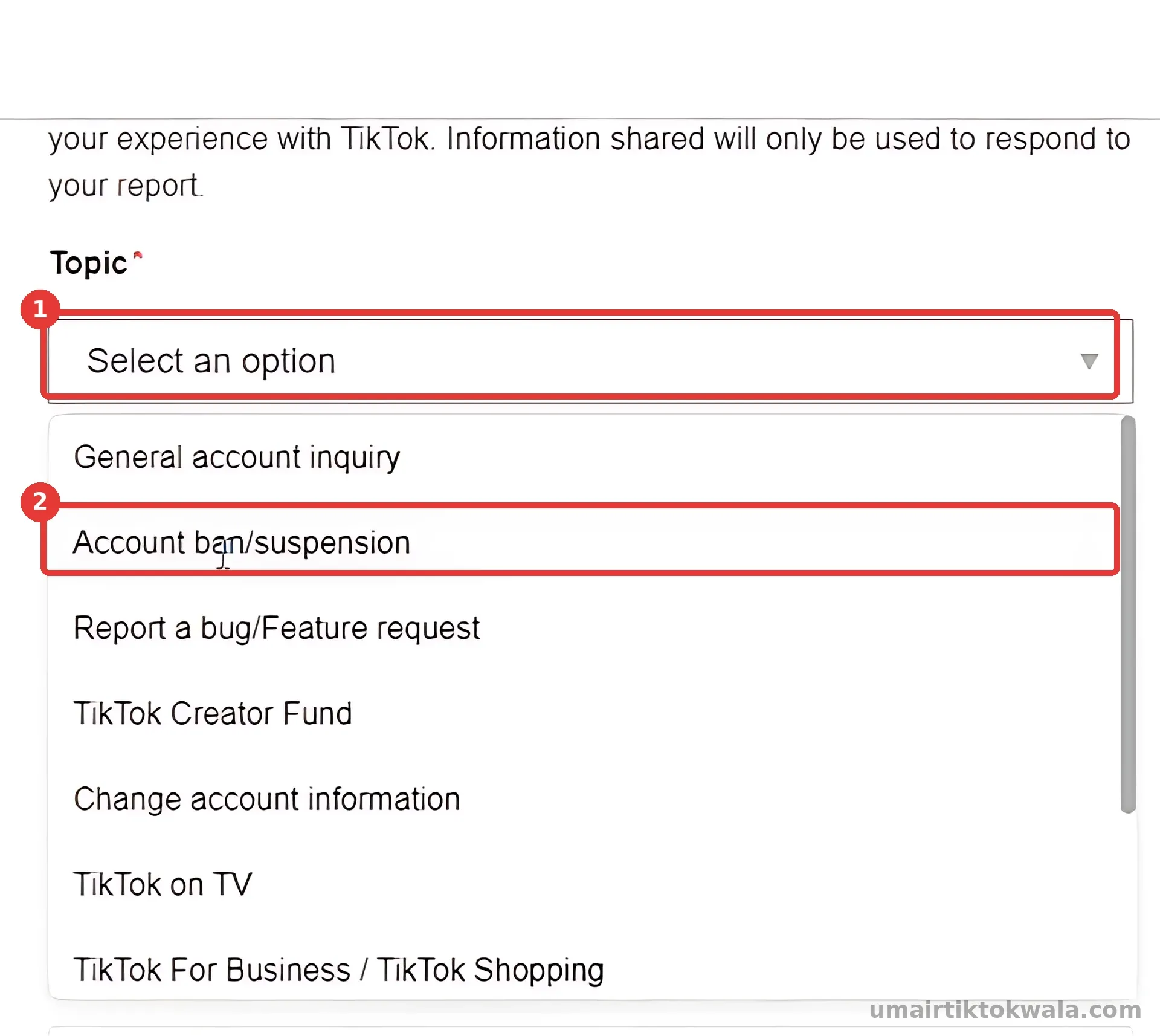Step 2: Choose the topic