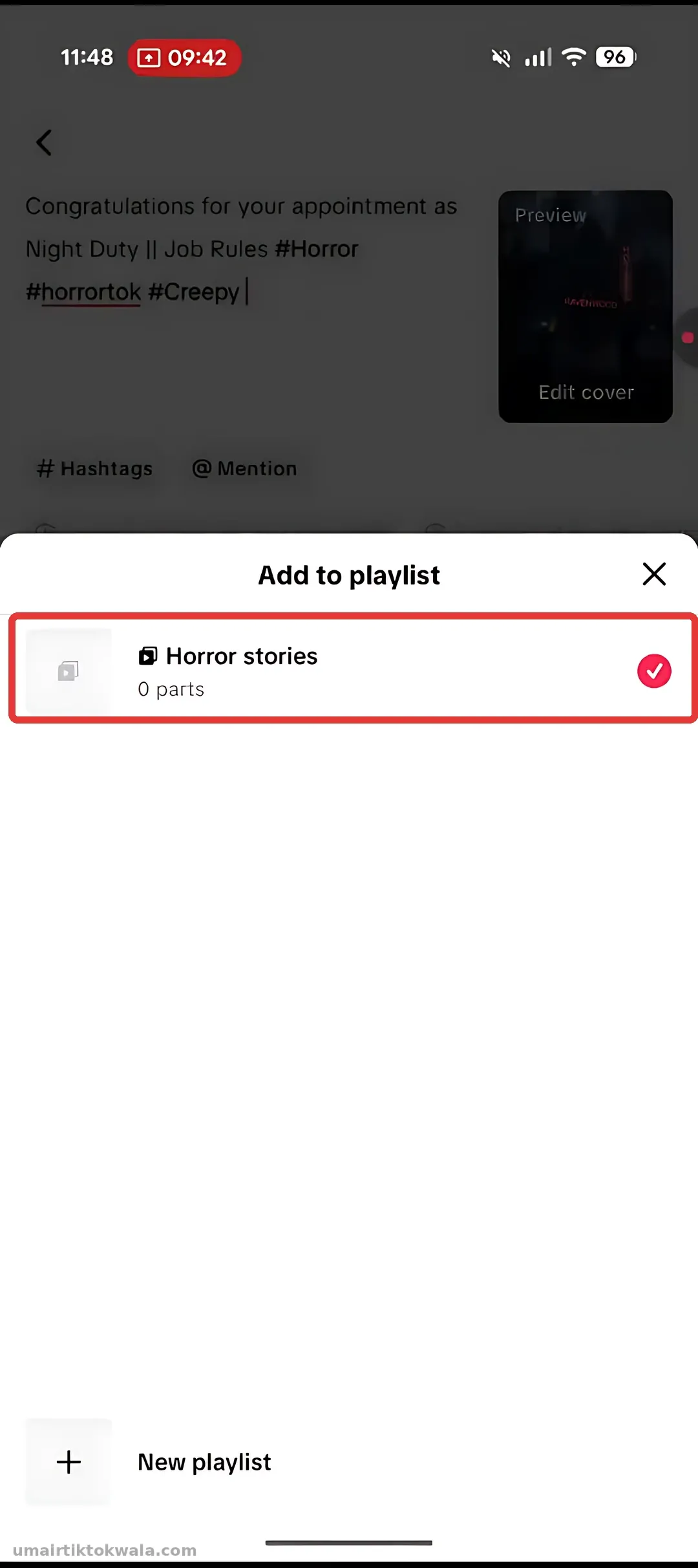 Step 6: Add to a playlist (optional)